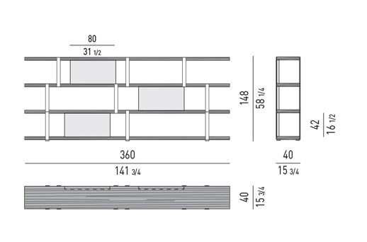 DD-820 Bookcases